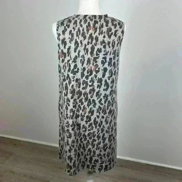 Apt. 9 Grey Sleeveless Cheetah Print Dress Size M - Picture 4 of 8